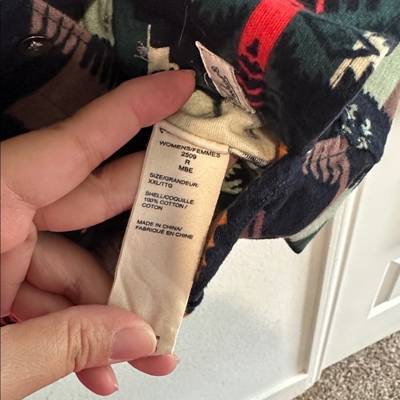 Woolrich Cotton Aztec Tribal Button Front Flannel XXL - Picture 6 of 7